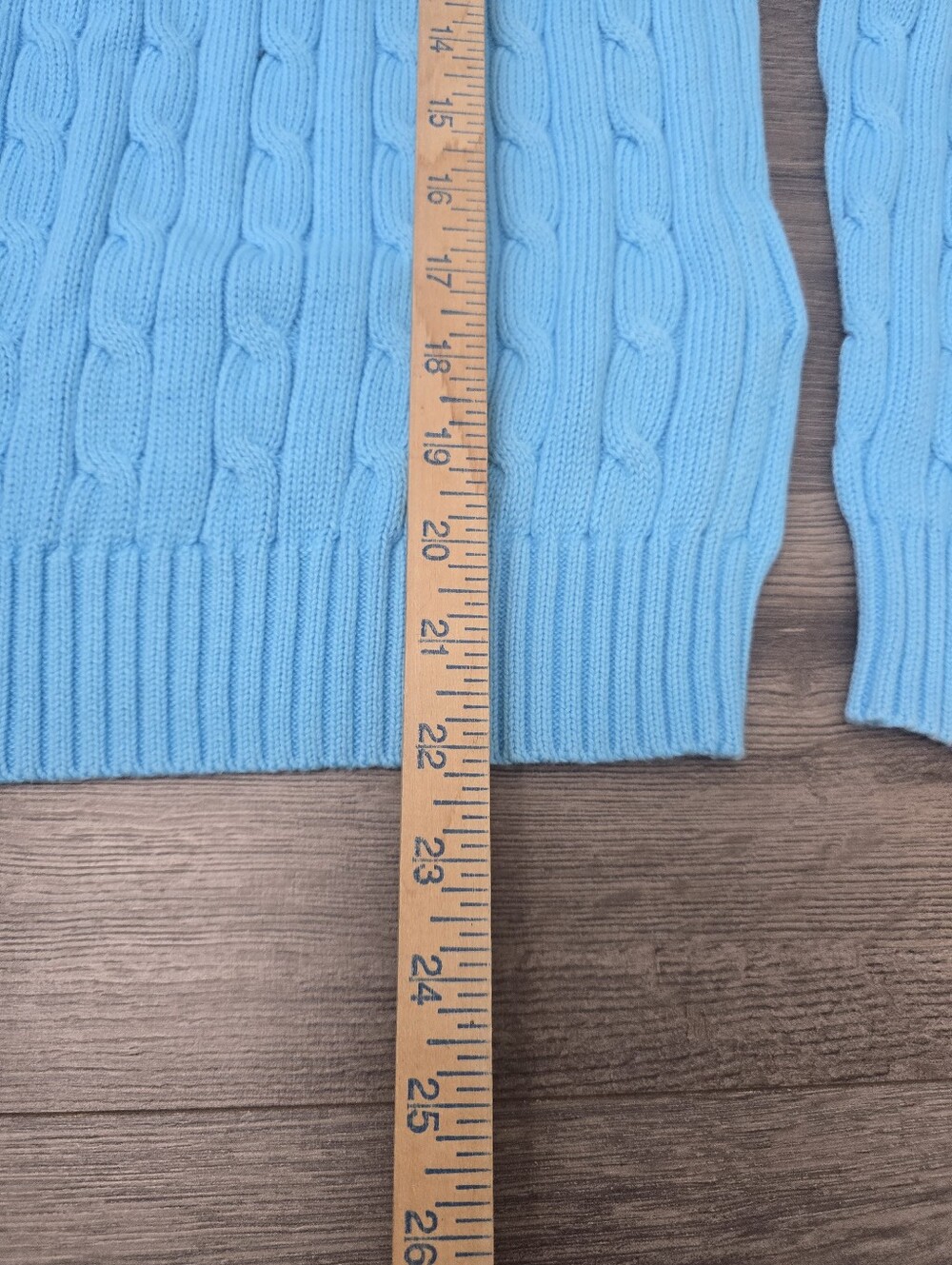 Polo Ralph Lauren cable-knit crewneck sweater Blue Pink Preppy Quiet Luxury - Picture 5 of 10